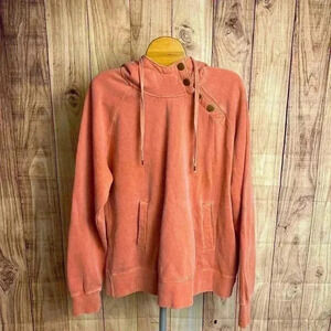 *Orvis Snap Neck Orange Prewashed "Worn" look Men's Size M